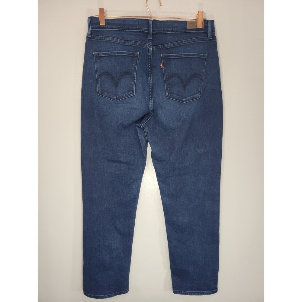 Levis 512 Perfectly Slimming Skinny Leg Jeans Dark Wash Blue Womens Size 16 - Picture 3 of 6